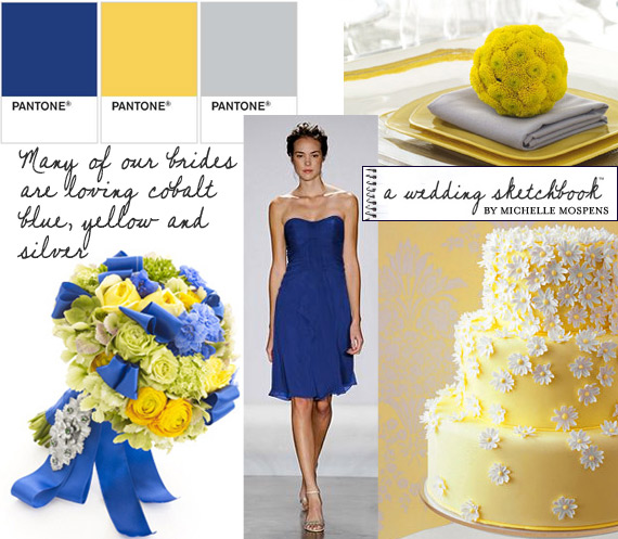 blue and yellow wedding color schemes